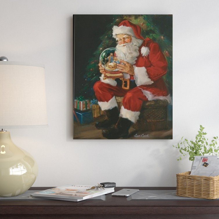 The Holiday Aisle® Santa Believes Wrapped Canvas Graphic Art & Reviews Wayfair